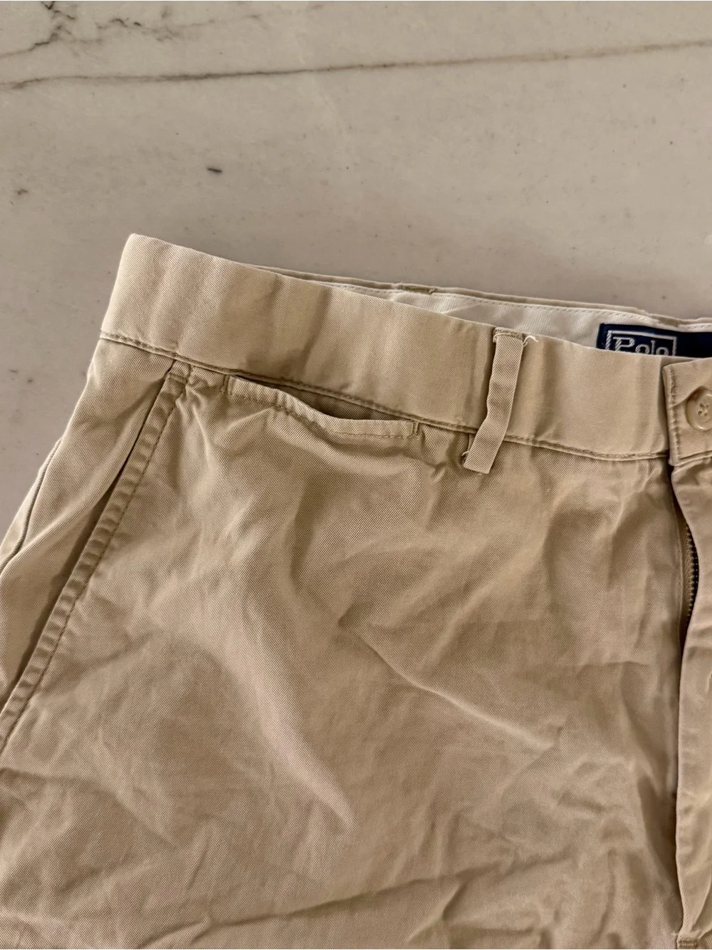 Polo Ralph Lauren Men's Shorts 36 Khaki Classic Fit Chino Cotton